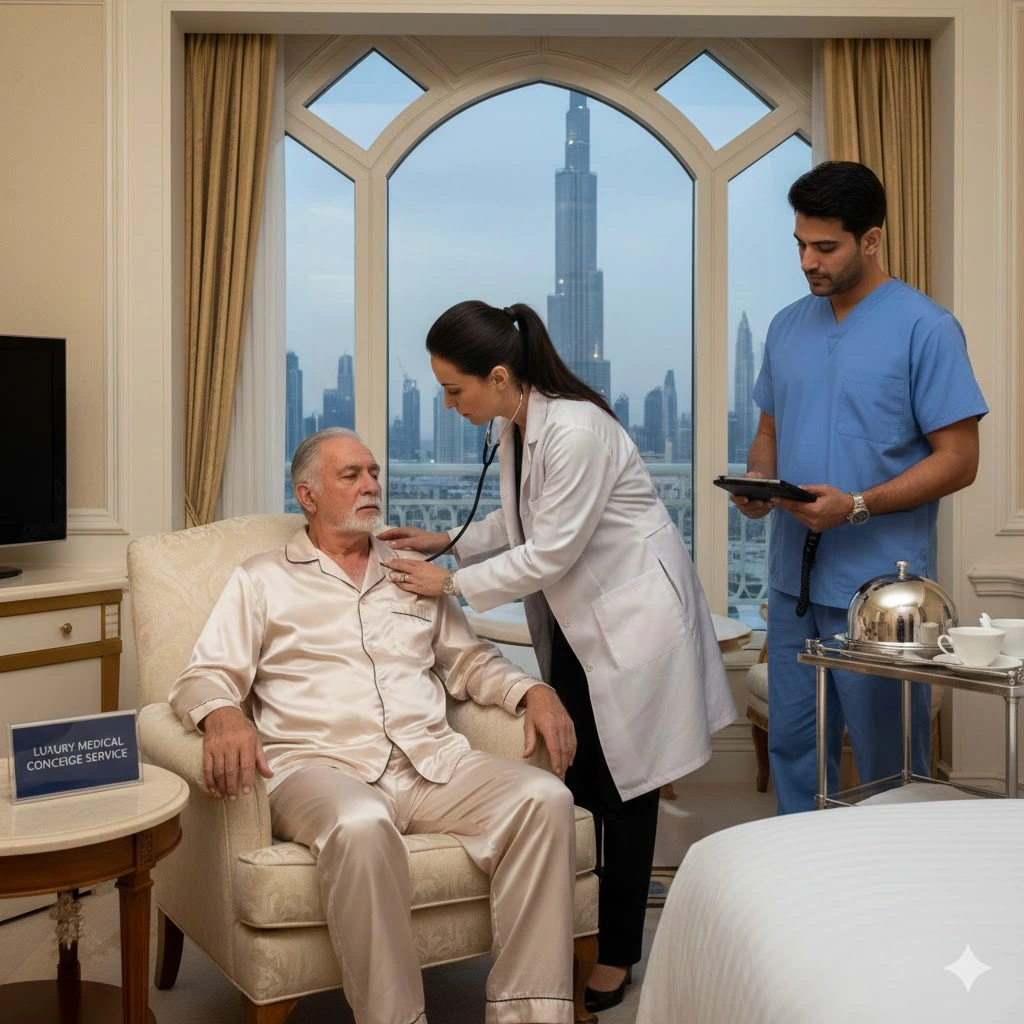 Doctor at hotel service