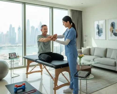 घर पर फिजियोथेरेपी सेवा दुबई में