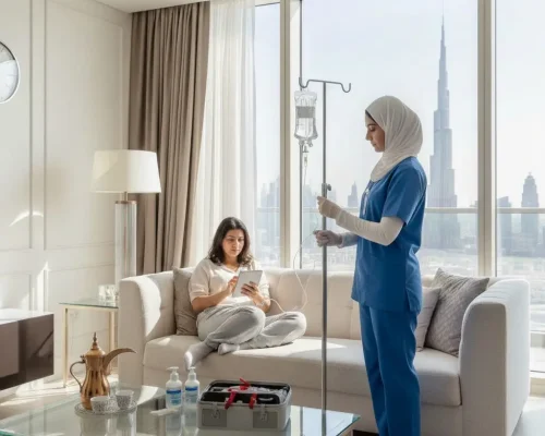 IV ड्रिप सेवा दुबई में